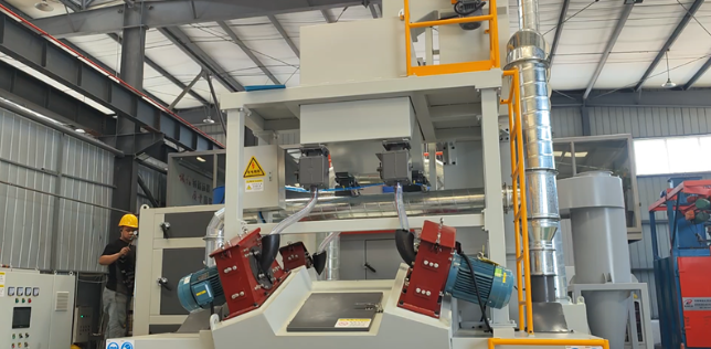 莆田板材除锈强化，通过式抛丸机应用案例